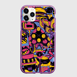 Чехол iPhone 11 Pro матовый О Париж, цвет: 3D-фиолетовый