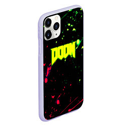 Чехол iPhone 11 Pro матовый Doom кислотные краски, цвет: 3D-светло-сиреневый — фото 2