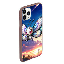 Чехол iPhone 11 Pro матовый Pokemon butterfree, цвет: 3D-коричневый — фото 2