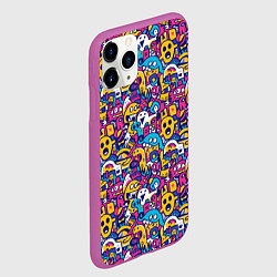 Чехол iPhone 11 Pro матовый Привидения весёлые, цвет: 3D-фиолетовый — фото 2