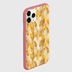 Чехол iPhone 11 Pro матовый Золотая нива, цвет: 3D-малиновый — фото 2