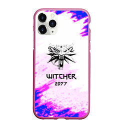 Чехол iPhone 11 Pro матовый The Witcher colors neon