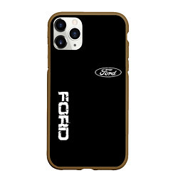 Чехол iPhone 11 Pro матовый Ford logo white steel