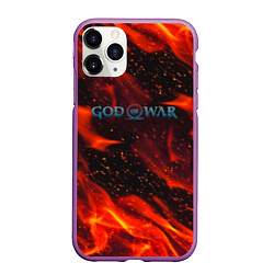 Чехол iPhone 11 Pro матовый God of war fire steel