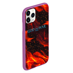 Чехол iPhone 11 Pro матовый God of war fire steel, цвет: 3D-фиолетовый — фото 2