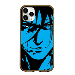 Чехол iPhone 11 Pro матовый Лицо самурая в стиле манга - manga guy