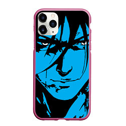 Чехол iPhone 11 Pro матовый Лицо самурая в стиле манга - manga guy