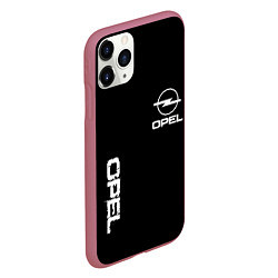 Чехол iPhone 11 Pro матовый Opel white logo, цвет: 3D-малиновый — фото 2