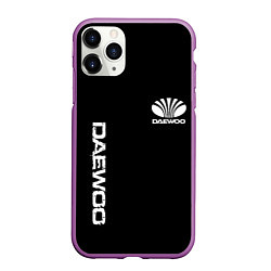 Чехол iPhone 11 Pro матовый Daewoo logo white, цвет: 3D-фиолетовый