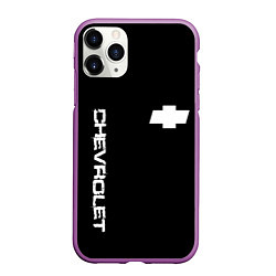 Чехол iPhone 11 Pro матовый Chevrolet white logo auto