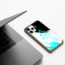 Чехол iPhone 11 Pro матовый Assassins Creed краски текстура, цвет: 3D-коричневый — фото 2