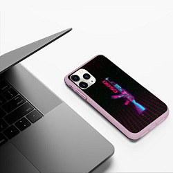 Чехол iPhone 11 Pro матовый AK-47 Neon Rider - CS:GO, цвет: 3D-розовый — фото 2