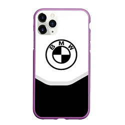 Чехол iPhone 11 Pro матовый BMW sport geometry, цвет: 3D-фиолетовый