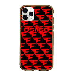 Чехол iPhone 11 Pro матовый Counter strike faze clan, цвет: 3D-коричневый