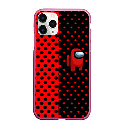 Чехол iPhone 11 Pro матовый Among us geometry dot