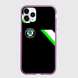 Чехол iPhone 11 Pro матовый Skoda geometry