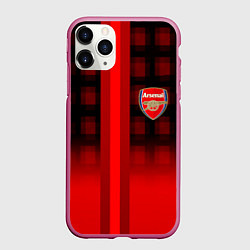 Чехол iPhone 11 Pro матовый Arsenal fc sport geometry steel