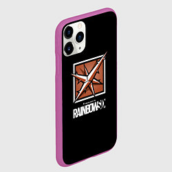 Чехол iPhone 11 Pro матовый Том Кленси радуга 6, цвет: 3D-фиолетовый — фото 2