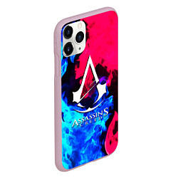 Чехол iPhone 11 Pro матовый Assassins Creed fight fire, цвет: 3D-розовый — фото 2