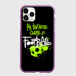Чехол iPhone 11 Pro матовый Моя любимая игра футбол
