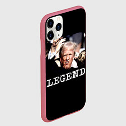 Чехол iPhone 11 Pro матовый Мем Трамп после покушения: легенда, цвет: 3D-малиновый — фото 2