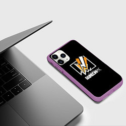 Чехол iPhone 11 Pro матовый Rainbow six action game ubisoft, цвет: 3D-фиолетовый — фото 2