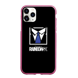 Чехол iPhone 11 Pro матовый Ubisoft rainbow six, цвет: 3D-малиновый