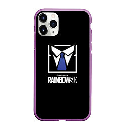 Чехол iPhone 11 Pro матовый Ubisoft rainbow six, цвет: 3D-фиолетовый