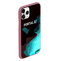 Чехол iPhone 11 Pro матовый Portal abstraction game valve, цвет: 3D-малиновый — фото 2