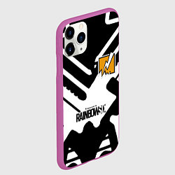 Чехол iPhone 11 Pro матовый Rainbow six паттерн дигл, цвет: 3D-фиолетовый — фото 2