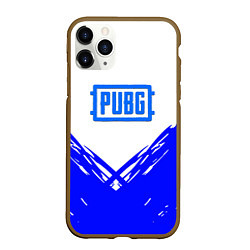 Чехол iPhone 11 Pro матовый PUBG синие краски