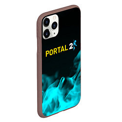 Чехол iPhone 11 Pro матовый Portal fire blue, цвет: 3D-коричневый — фото 2