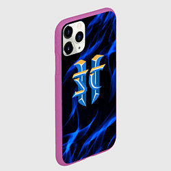 Чехол iPhone 11 Pro матовый Starcraft flame strategy, цвет: 3D-фиолетовый — фото 2