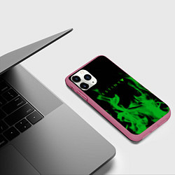 Чехол iPhone 11 Pro матовый Destiny fire green, цвет: 3D-малиновый — фото 2