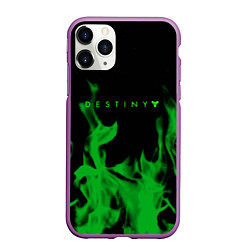 Чехол iPhone 11 Pro матовый Destiny fire green