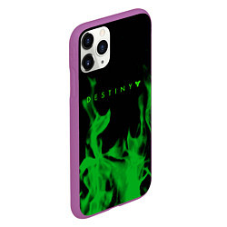 Чехол iPhone 11 Pro матовый Destiny fire green, цвет: 3D-фиолетовый — фото 2