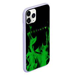 Чехол iPhone 11 Pro матовый Destiny fire green, цвет: 3D-светло-сиреневый — фото 2