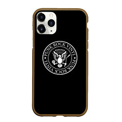 Чехол iPhone 11 Pro матовый Ramones logo rock