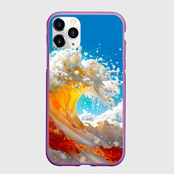 Чехол iPhone 11 Pro матовый Море пива - большая волна