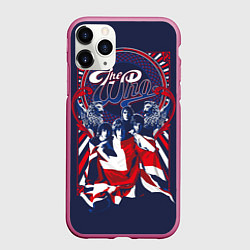 Чехол iPhone 11 Pro матовый English rock band The Who, цвет: 3D-малиновый