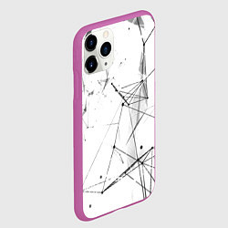 Чехол iPhone 11 Pro матовый Белый плексус, цвет: 3D-фиолетовый — фото 2