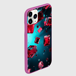 Чехол iPhone 11 Pro матовый Взрыв из камней, цвет: 3D-фиолетовый — фото 2