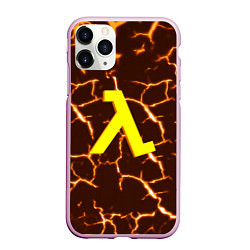 Чехол iPhone 11 Pro матовый Half life разломы блэк меса, цвет: 3D-розовый