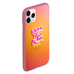 Чехол iPhone 11 Pro матовый Kiss my piss, bitch, цвет: 3D-малиновый — фото 2