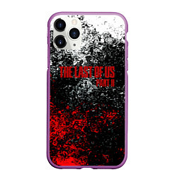 Чехол iPhone 11 Pro матовый The Last of Us брызги красок, цвет: 3D-фиолетовый