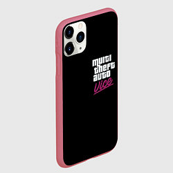 Чехол iPhone 11 Pro матовый GTA vice city game, цвет: 3D-малиновый — фото 2