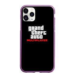 Чехол iPhone 11 Pro матовый GTA мультиплеер, цвет: 3D-фиолетовый