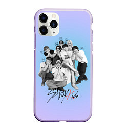 Чехол iPhone 11 Pro матовый Stray Kids family photo, цвет: 3D-светло-сиреневый