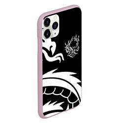 Чехол iPhone 11 Pro матовый Samurai dragon steel japan, цвет: 3D-розовый — фото 2