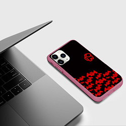 Чехол iPhone 11 Pro матовый Маршмеллоу амонг ас, цвет: 3D-малиновый — фото 2